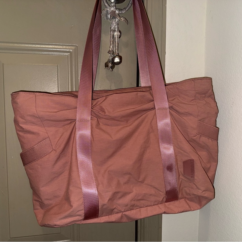 BAGSMART Everyday Nylon Tote Bag in Dusty Rose - Lightweight Shoulder Tote